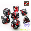 Bescon Mineral Rocks GEM VINES Polyhedral D&D Dice Set of 7, RPG Role Playing Game Dice 7pcs Set